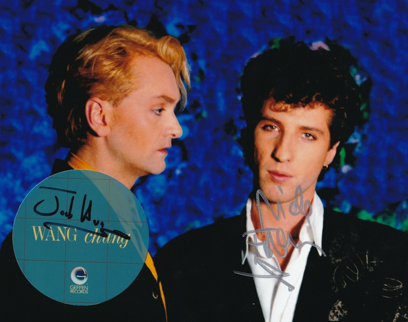 Wang Chung REAL hand SIGNED Photo #2 COA Autographed by Jack & Nick