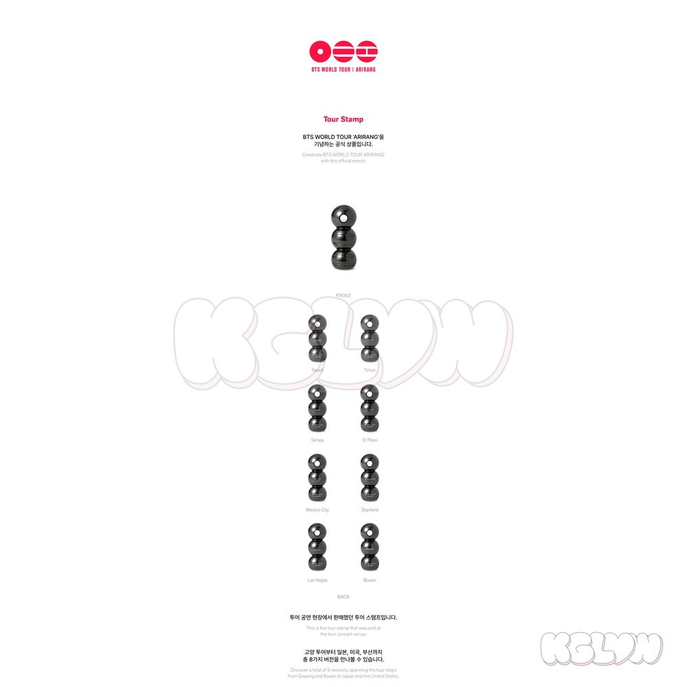 [PRE-ORDER] BTS Tour Stamp Version Select Official Kpop Goods