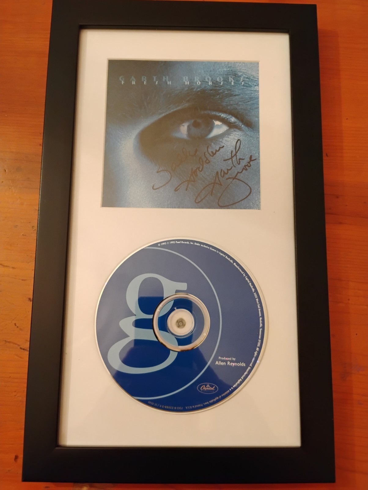 Garth Brooks Autographed Framed CD Presonalized Sally God Bless Vintage