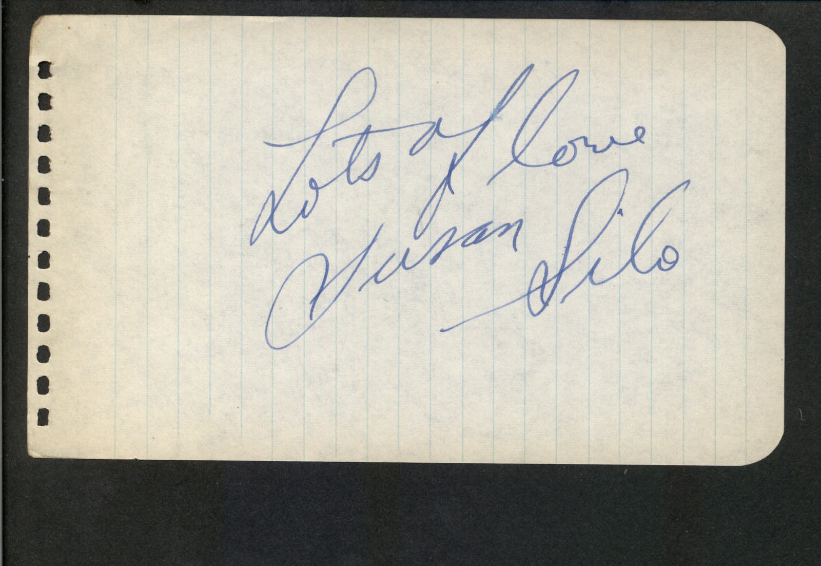 Susan Silo – Dual Signed Autograph Book Page – Della Reese on Reverse Side