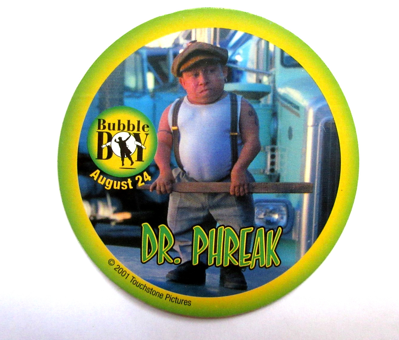 Vintage BUBBLE BOY Movie 2001 Verne Troyer “Dr. Phreak” Sticker Promo Sticker