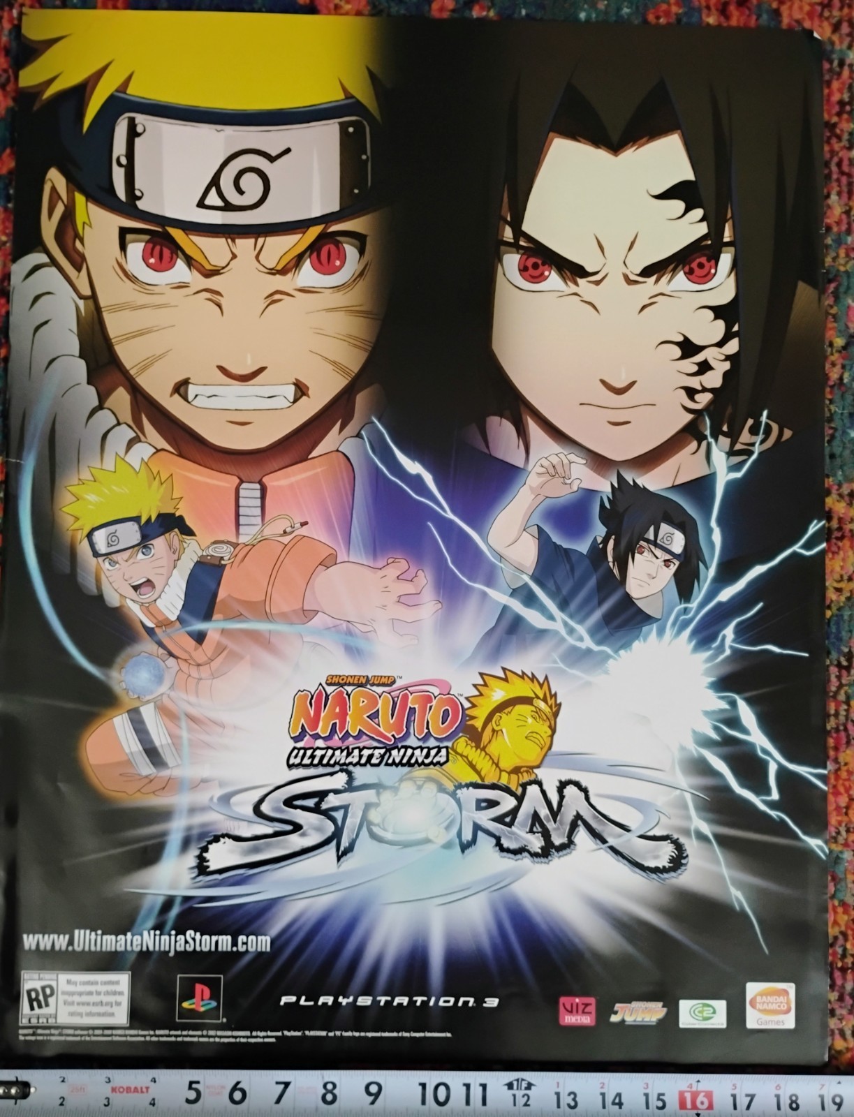 Naruto Ultimate Ninja Storm PS3 Promotional Poster Anime Game Some Creasing