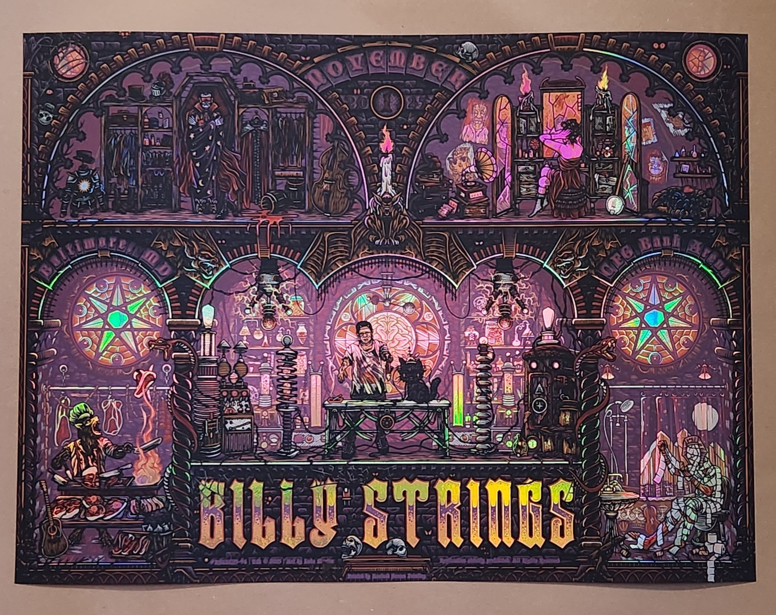 Billy Strings FOIL Baltimore Poster Night 2 Halloween Luke Martin AE S & N/40
