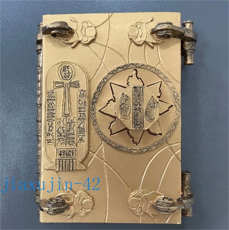 Book of The Dead The Mummy Magic book Box Prop with Key Resin Crafts Ornaments
