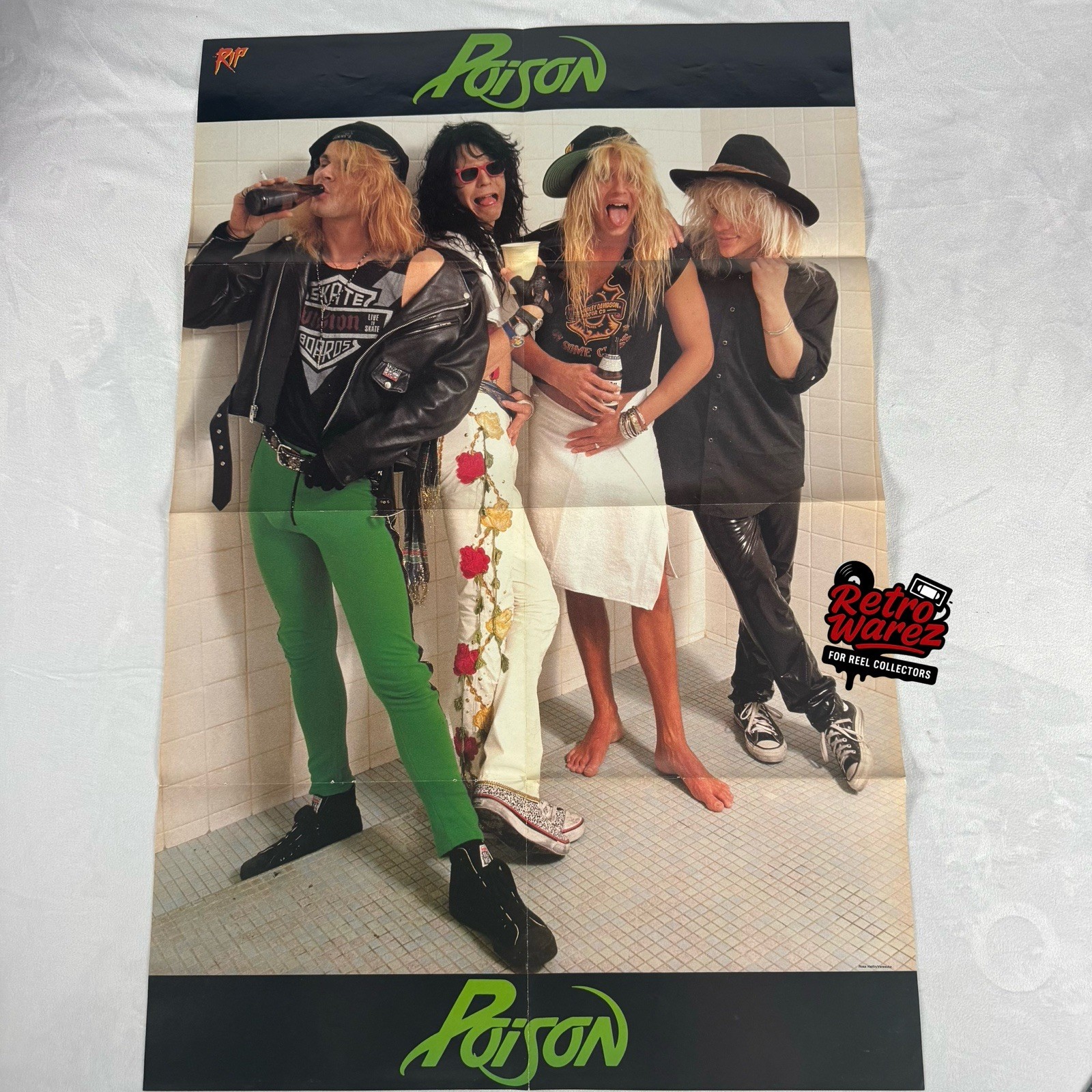 Poison RIP Magazine Original Poster 20.5×31.5” Bret Michaels Metal Pinup