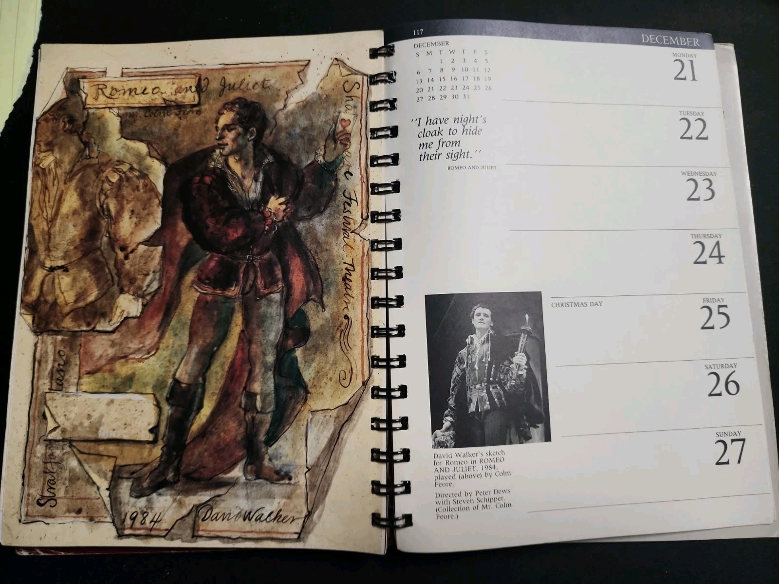 VINTAGE 1987 STRATFORD FESTIVAL 35th ANNIVERSARY calendar costume sketches