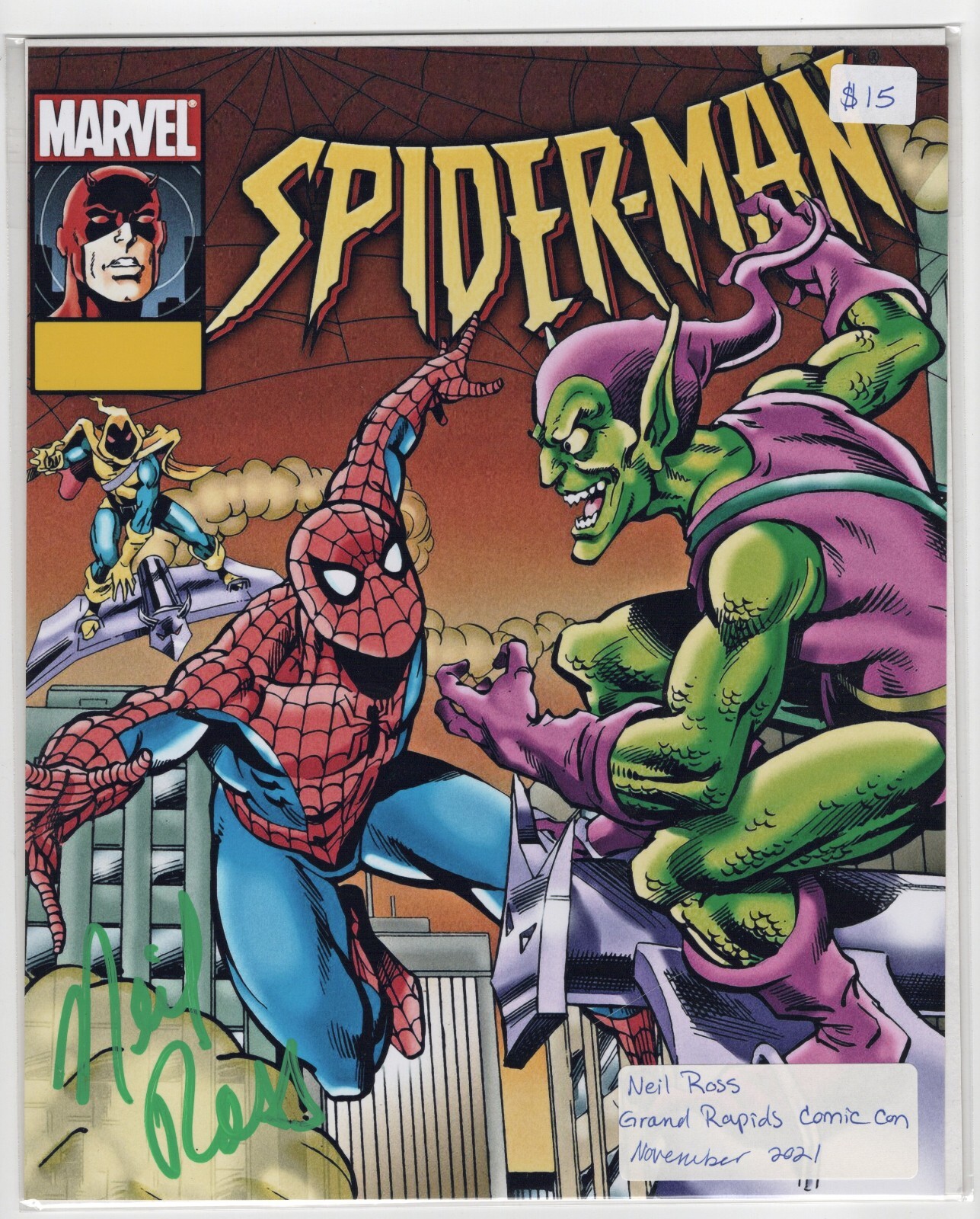 Neil Ross- Autographed Signature-Actor for Green Goblin On Spider-Man 2021