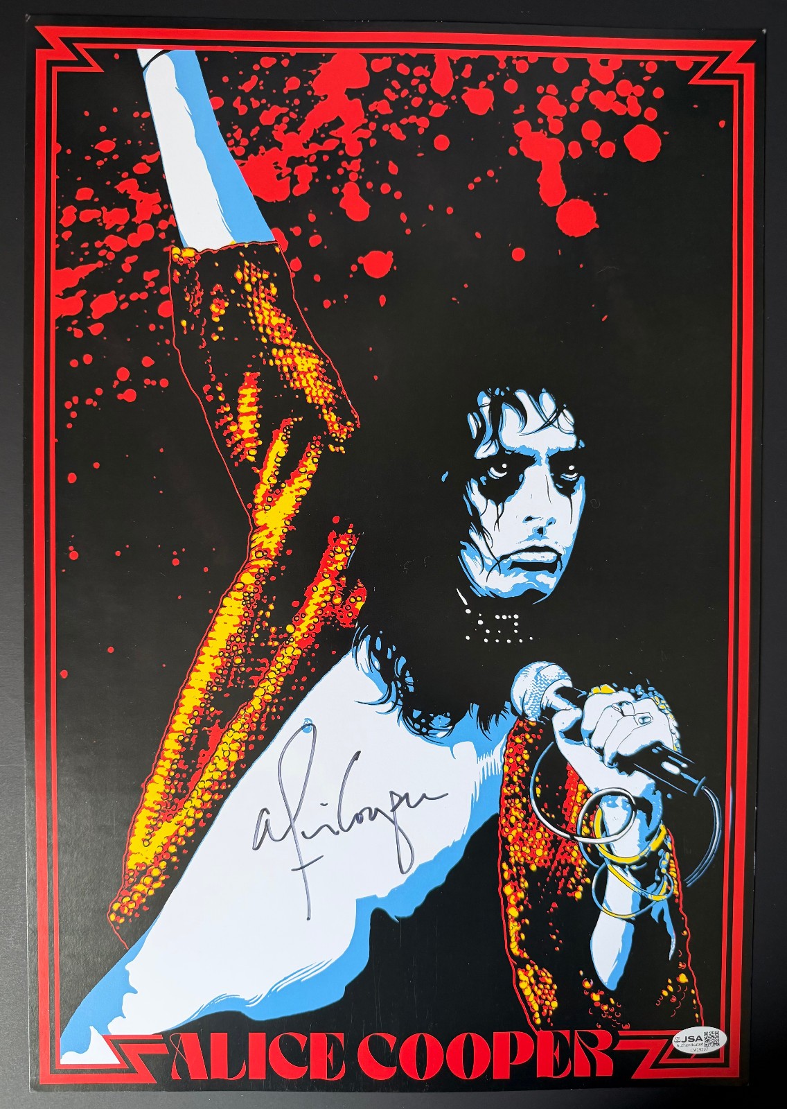 2024 Alice Cooper Signed Autographed Tour Poster + Set List JSA Authenticated