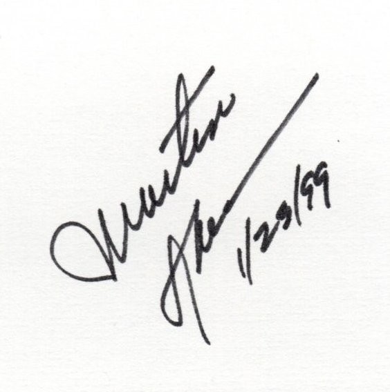 Rare MARTIN SHEEN Autograph 1999 Signed 3X5 Index Card w/ COA The West Wing