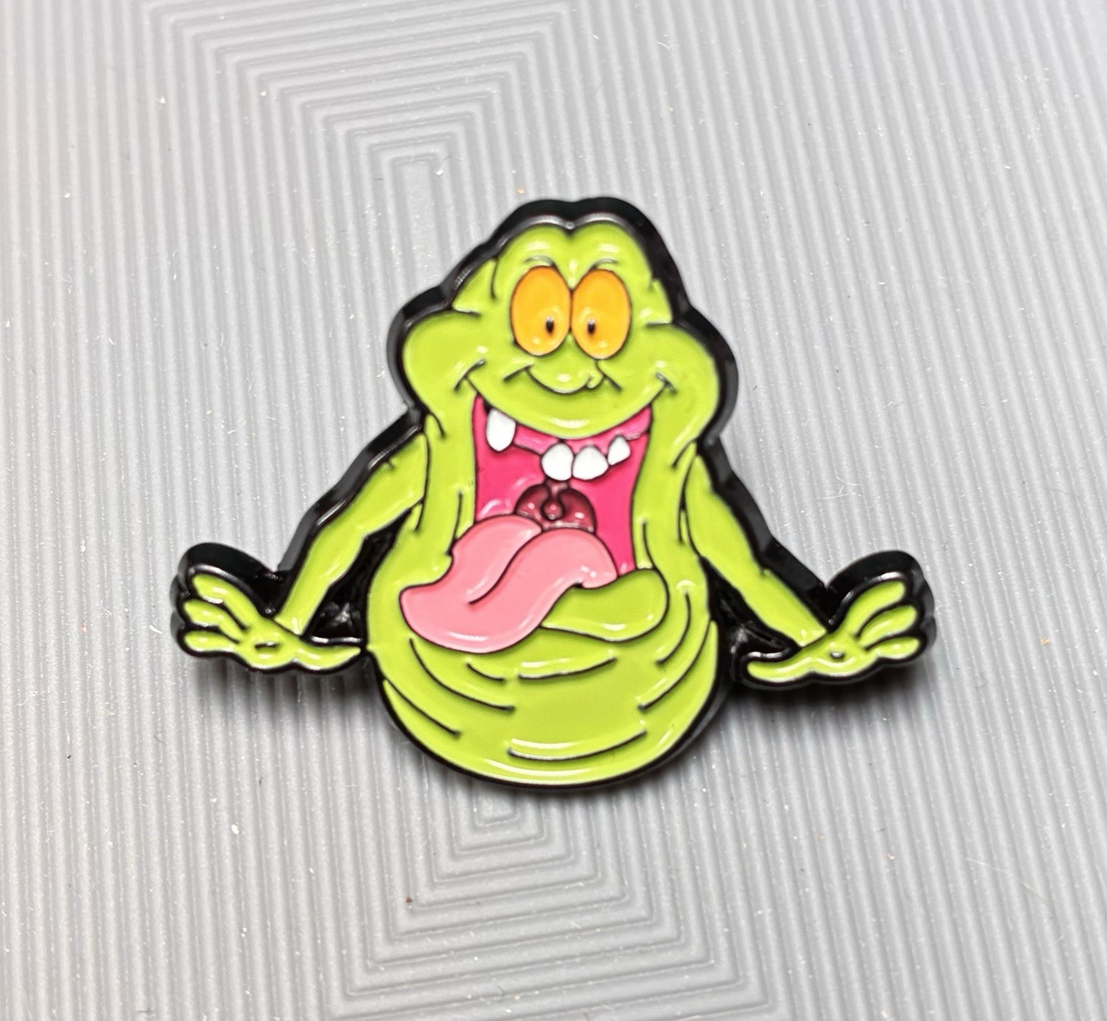 SLIMER PIN Green Ghost from Ghostbusters Enamel Lapel Brooch (Great Gift!)