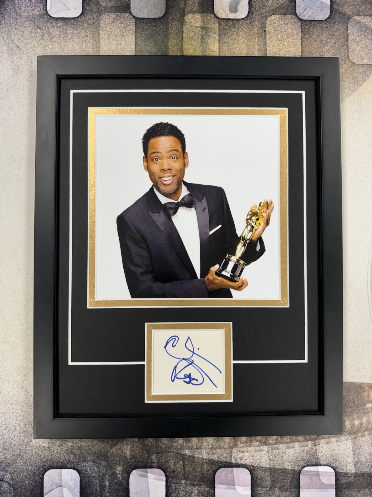 Chris Rock Signed Cut Jsa Auto Custom Framed Comedian Actor Host