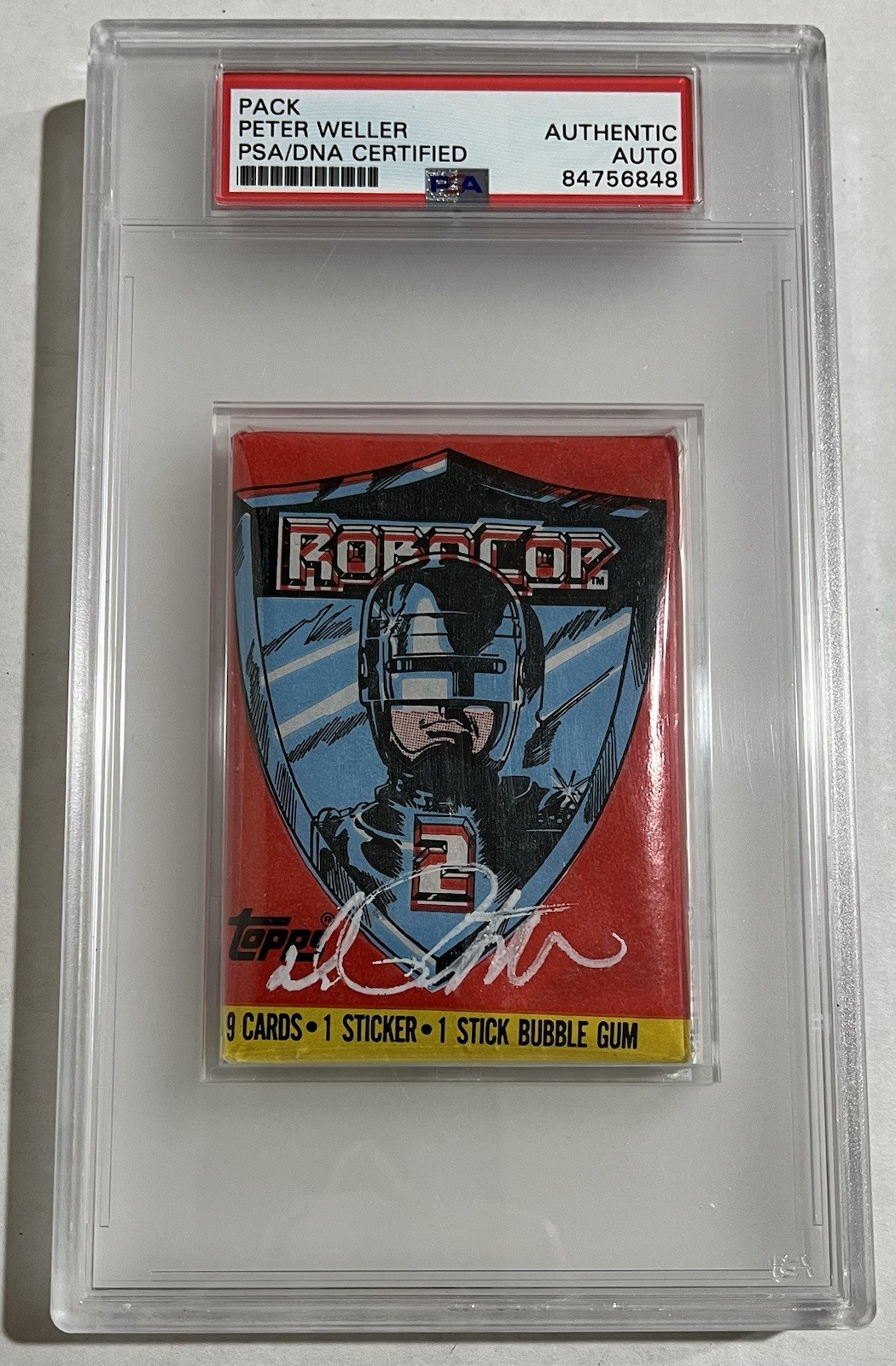PETER WELLER Signed 1990 Topps ROBOCOP 2 AUTO Sealed Wax Pack PSA/DNA Autograph