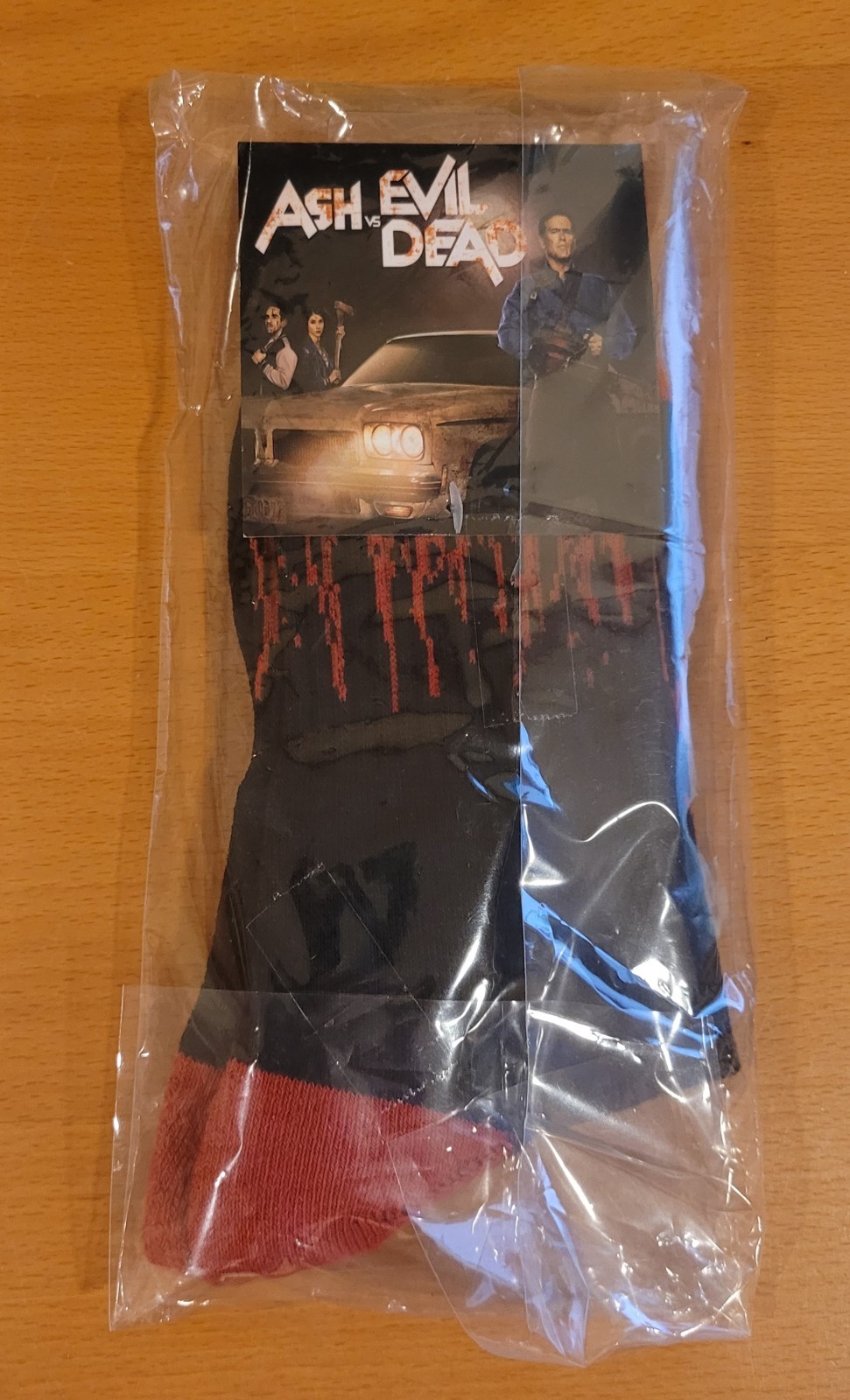 ASH vs EVIL DEAD – Crew Socks – One Size Fits Most-Promo Item (Army of Darkness)