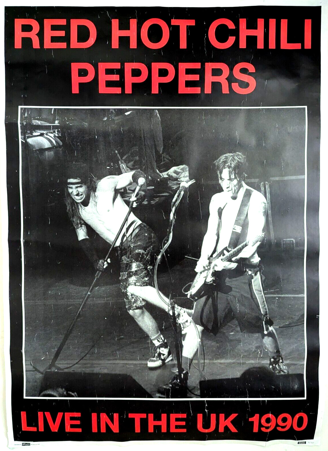 Vintage RED HOT CHILI PEPPERS Tour Poster Subway Size 1990 UK SCARCE
