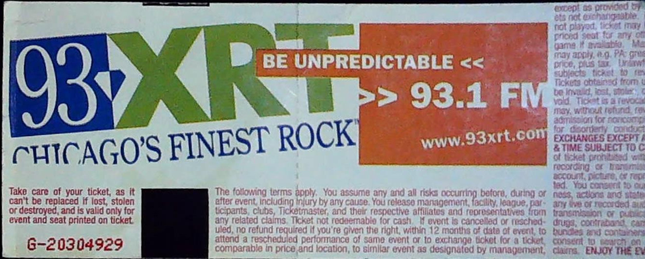 B-52s Concert Ticket Stub Star Plaza Theatre Merrillville IN Floor 10/17/2008
