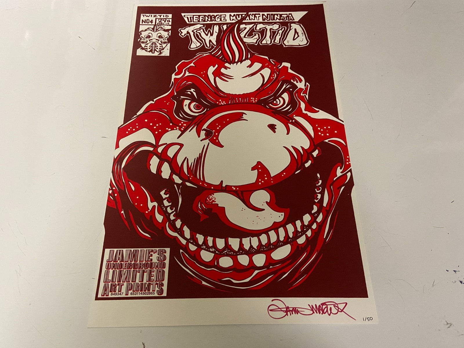 TWIZTID – RED TURTLES Jamie’s Underground Limited Art Prints 11×17 RARE 1/50
