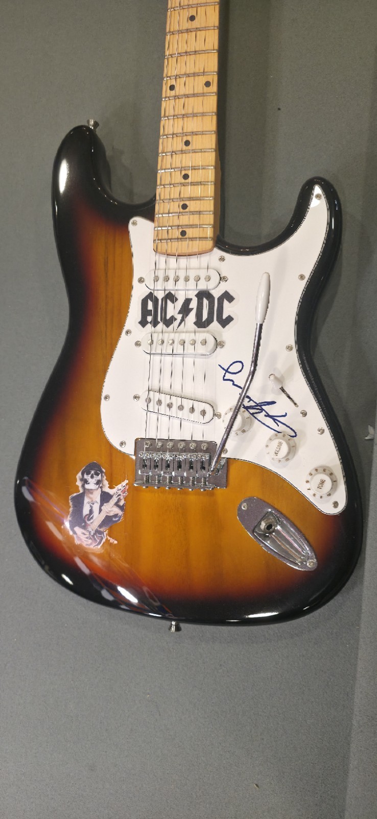 Angus Young AC/DC Signed R.W. Jameson Electric Guitar w/ COA & Band Photos!