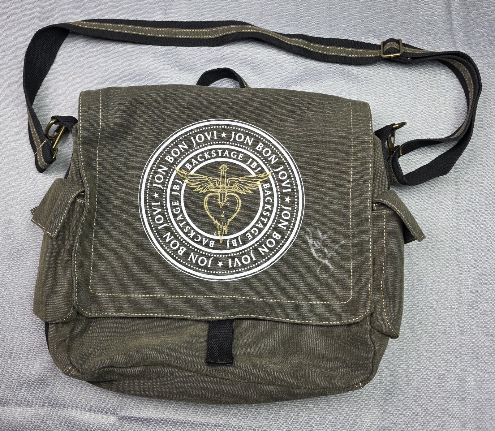 2011 Tour Backstage With Jon Bon Jovi JBJ Tote Messenger Shoulder Bag Signed