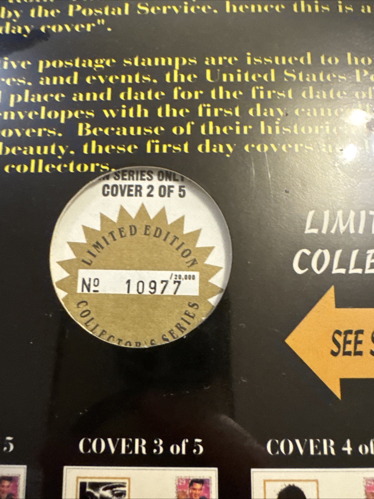 Elvis Presley U.S. Postal Service First Day Issue Stamp Official Commemorative