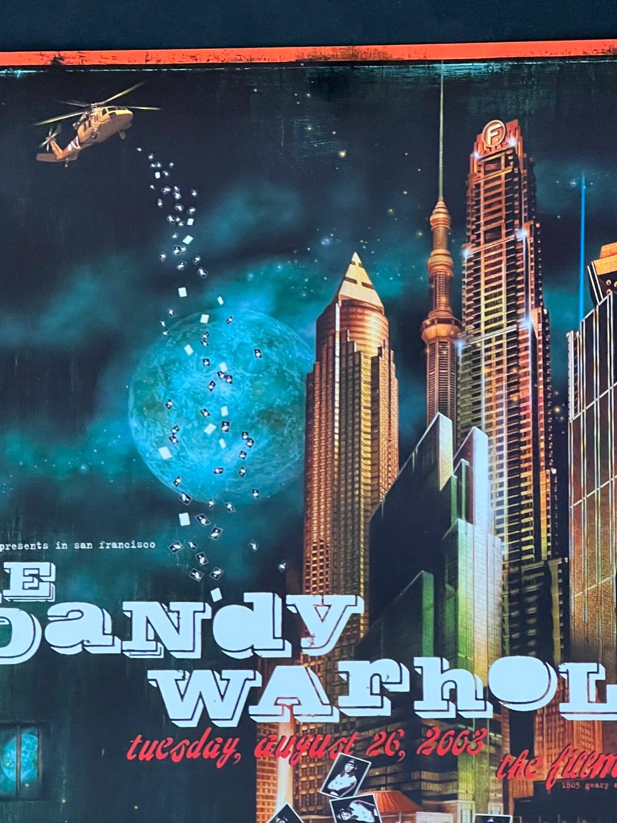 The Dandy Warhols Original Concert Poster 2003 Dark City Tree of Life Fillmore