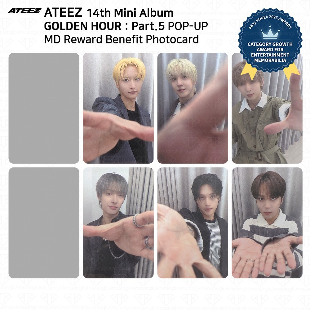ATEEZ Golden Hour Part.5 POP-UP STORE Official MD Reward Benefit Photocard