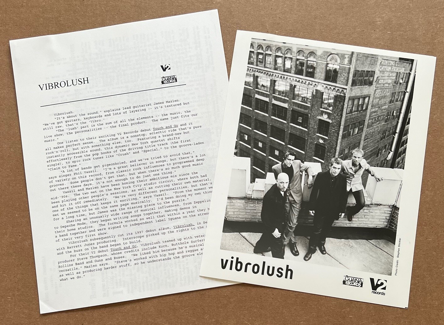 Vibrolush – Touch And Go RARE promo press kit ‘00