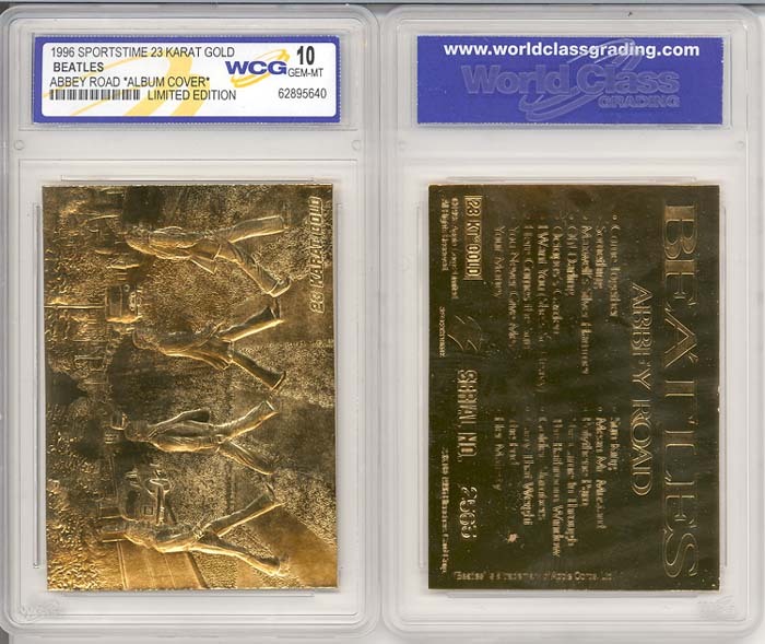 BEATLES * ABBEY ROAD * ALBUM 23KT GOLD CARD – GRADED GEM-MINT 10
