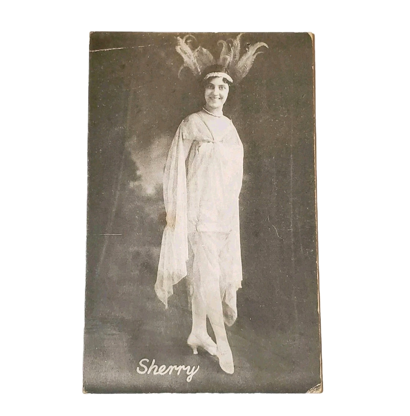 Scarce 1900’s Risqué Burlesque Penny Arcade Card Sherry Theatre Postcard