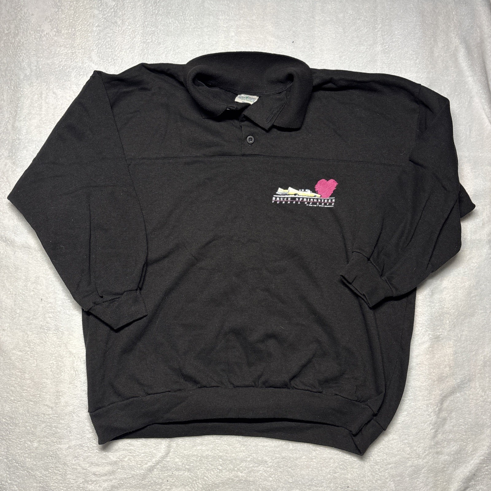 Vintage 1988 Bruce Springsteen Tunnel Of Love Tour Collared Sweatshirt XL RARE