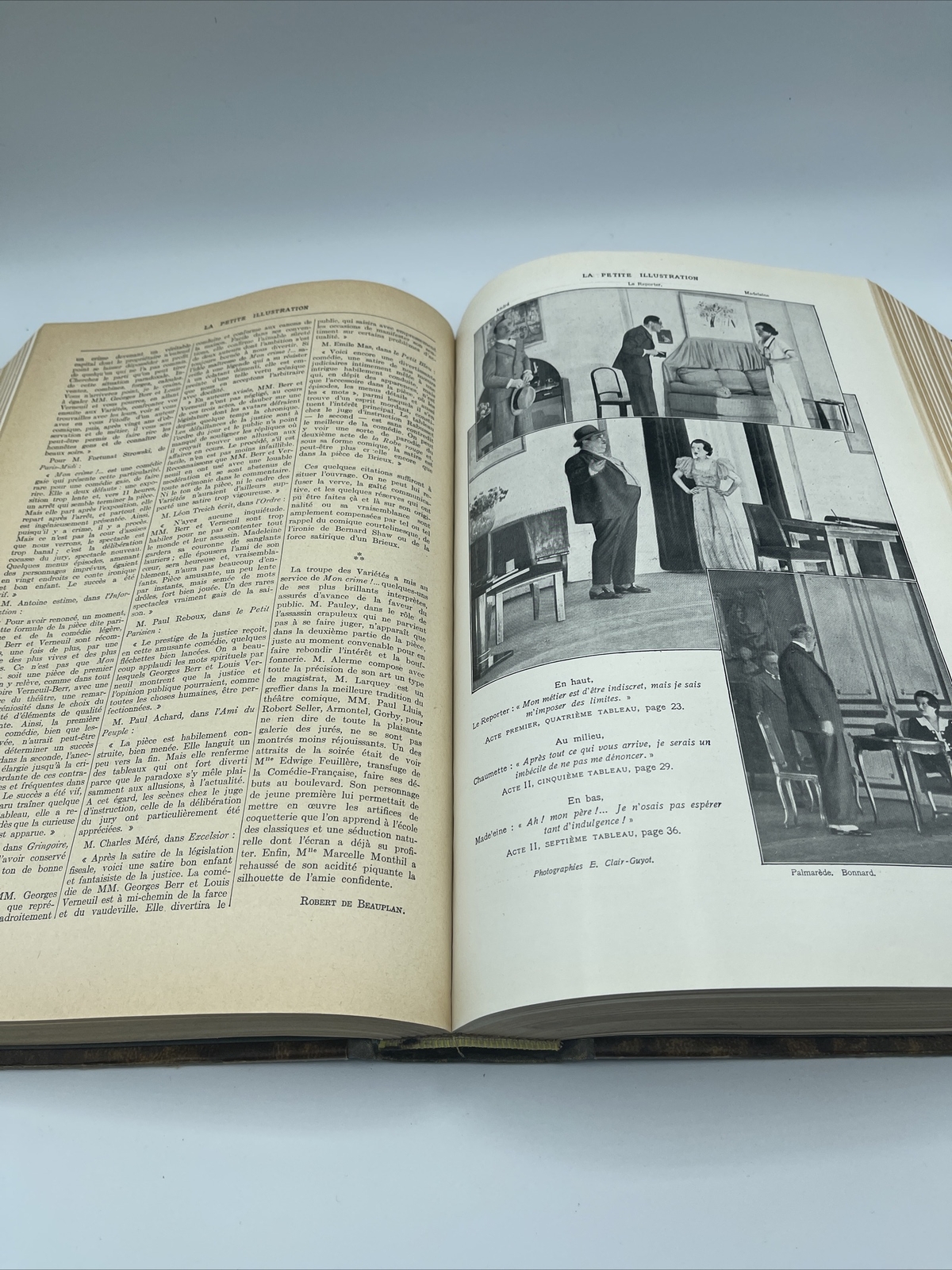 French Theatre Programs Vintage La Petite Illustration Theatre 1934 Bound Book