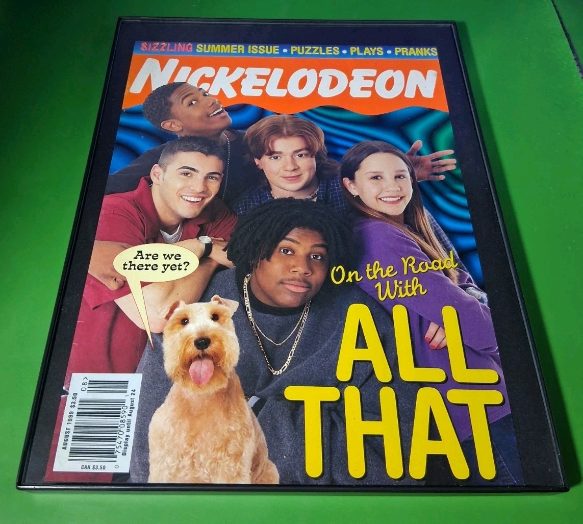 All That Nickelodeon Magazine Cover Only 1999 Vintage Print Ad Framed 8.5×11