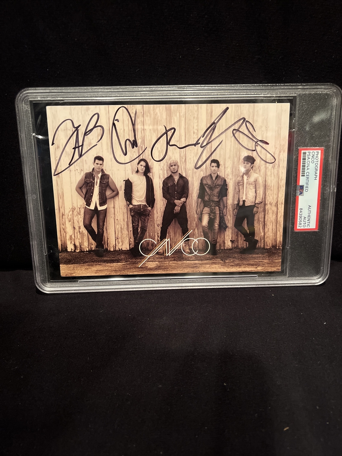 CNCO hand Signed Photo Slabbed Latin Band AUTOGRAPHED AUTHENTIC RARE PSA/DNA