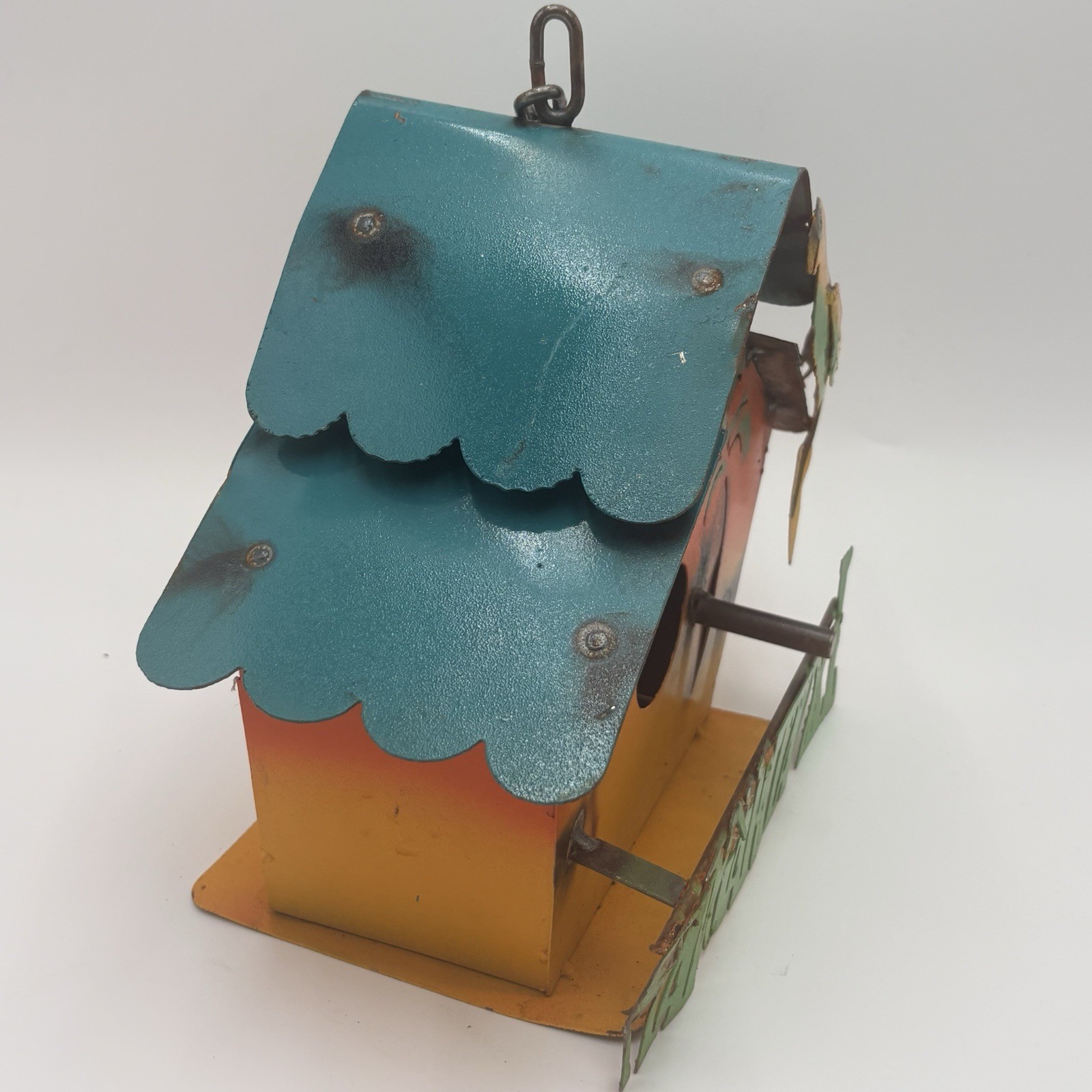 Welded Metal Margaritaville Bird House Sign Parrot Jimmy Buffet Palm Tree Beach