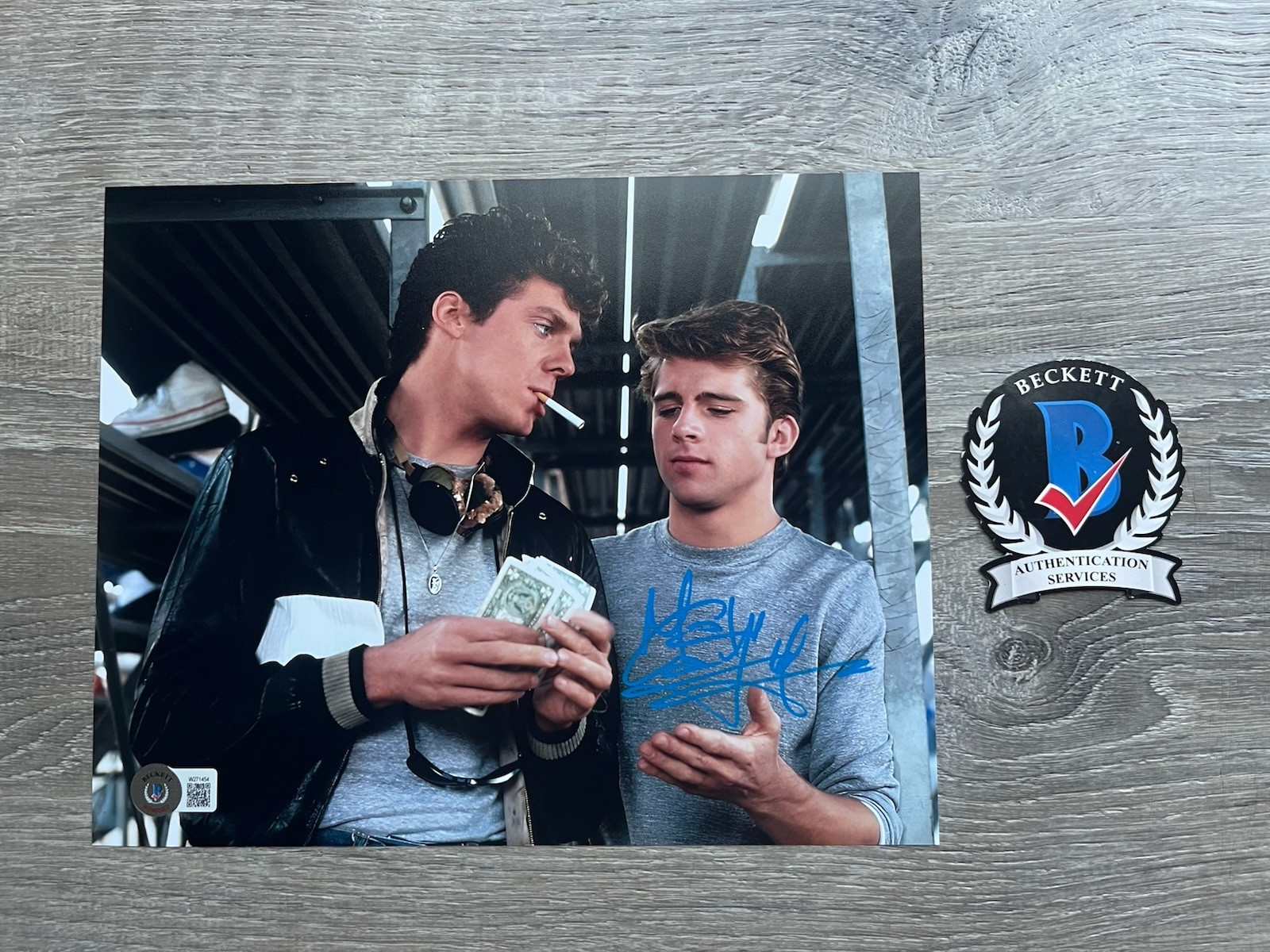 Maxwell Caulfield Signed Michael Carrington 8×10 Photo Beckett COA Grease 2