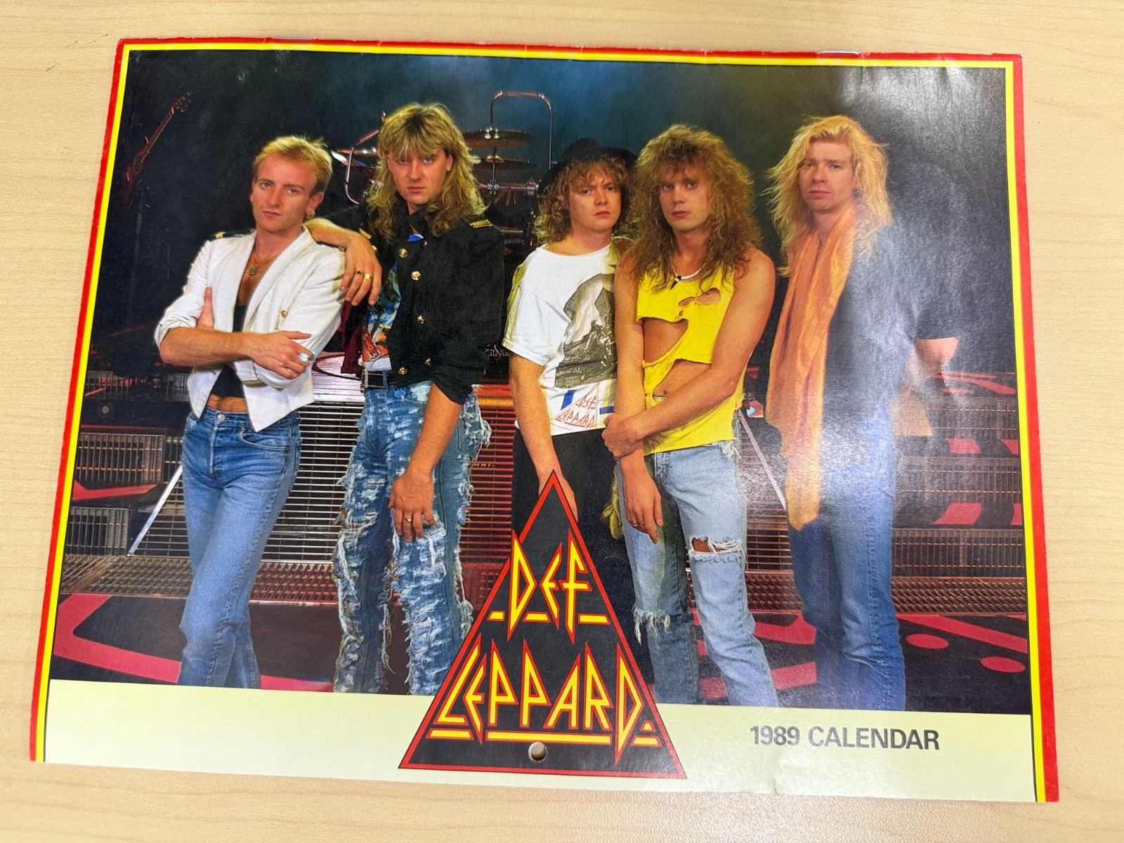 1989 OFFICIAL DEF LEPPARD WALL CALENDAR Photos by Ross Halfin & Hiro Itoh