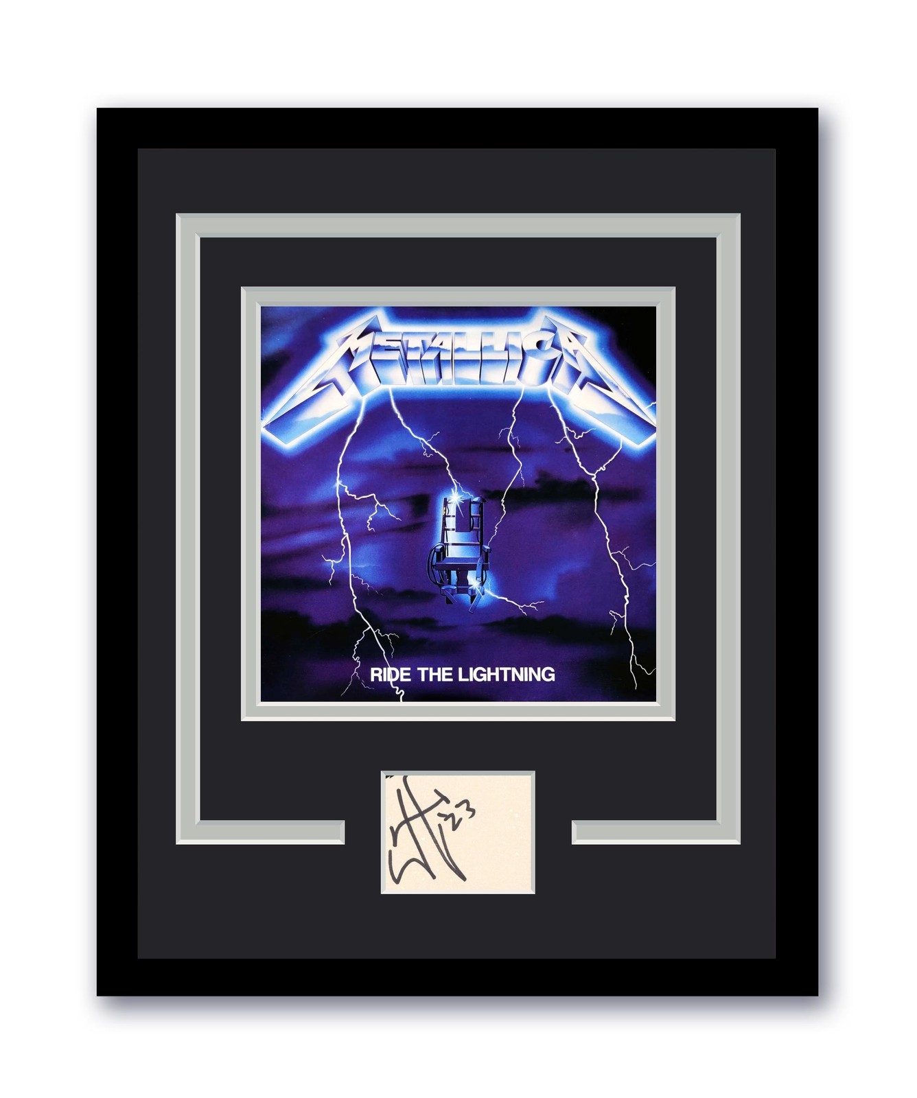 Metallica James Hetfield Signed 11×14 Framed Photo Ride The Lightning ACOA