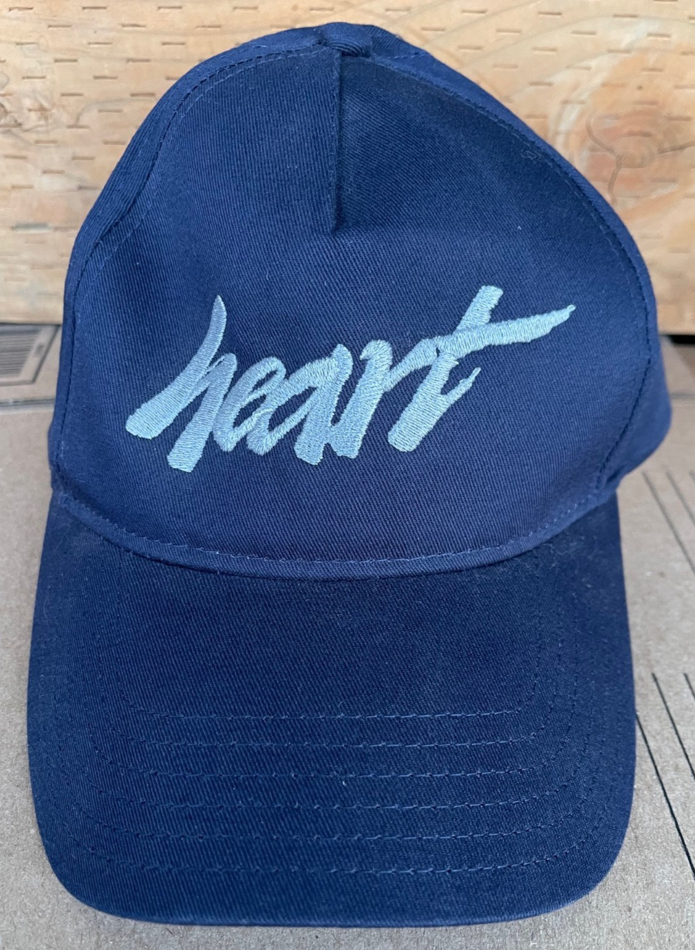 Preowned Heart Ann Nancy Wilson Navy Blue Hat/Cap with 80’s Heart logo