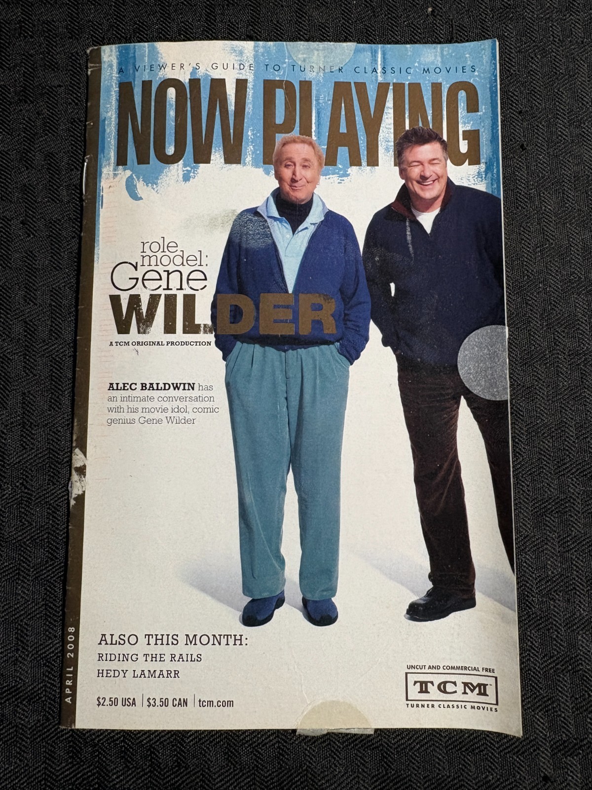 2008 April NOW PLAYING TCM Classic Movies Magazine FN 6.0 Gene Wilder Cover
