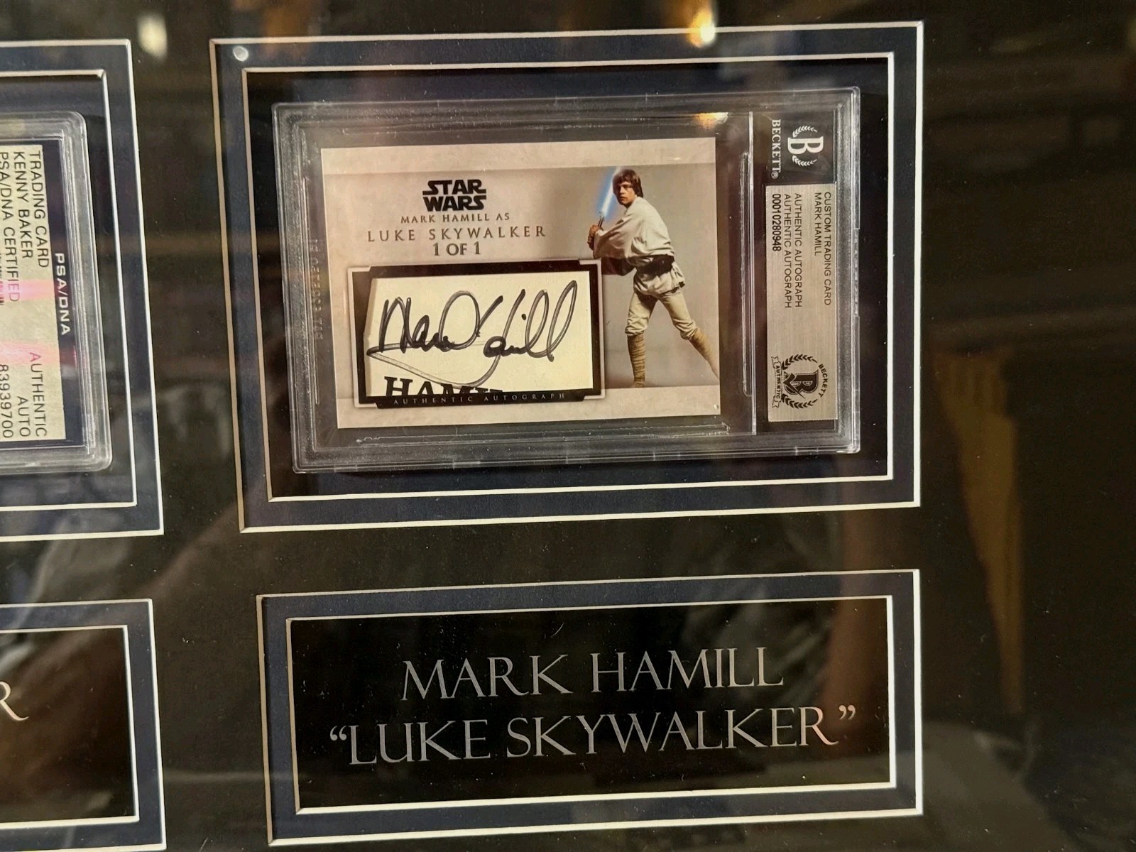 Star Wars Autograph six auto Frame – MARK HAMILL/DARTH VADER/CHEWBACC 32”x 24