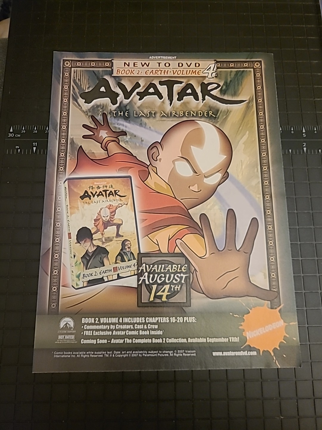 Avatar The Last Airbender Book 2 Earth Print Ad 2007 8×11 Great To Frame