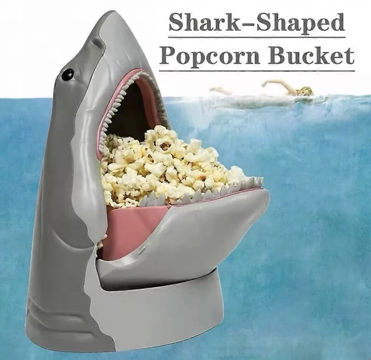 Theatres Jaws 50th Anniversary Shark Popcorn Bucket USA Stock Free-Shipping