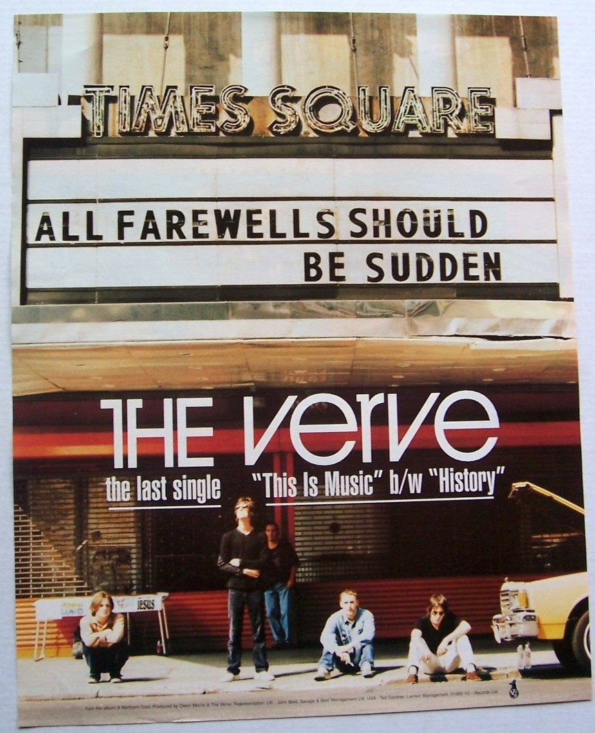 THE VERVE 1995 PROMO ADVERT THIS IS MUSIC A Northern Soul RICHARD ASHCROFT