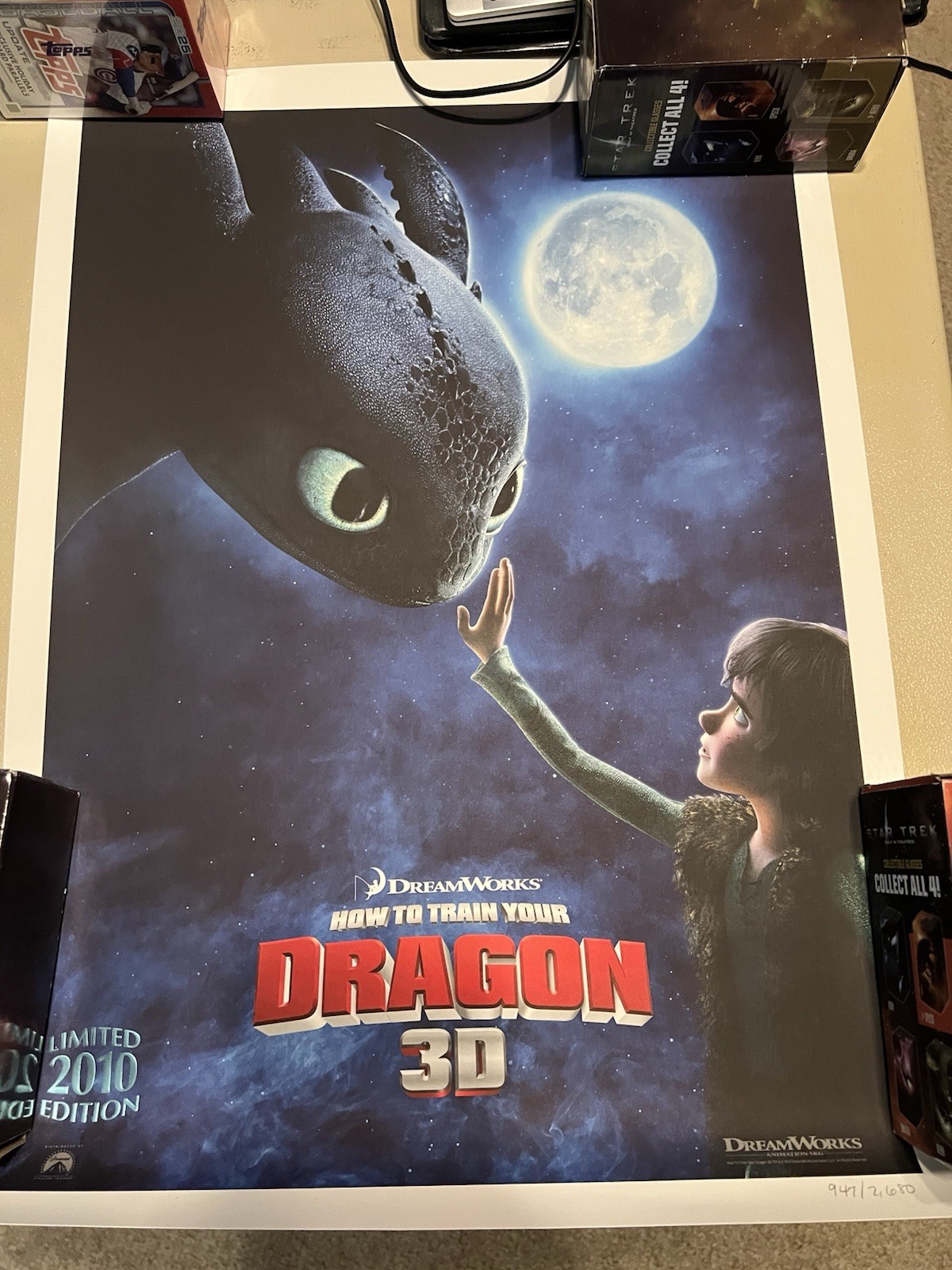 How To Train Your Dragon 3D Original Lithograph Print 947/2680 With COA