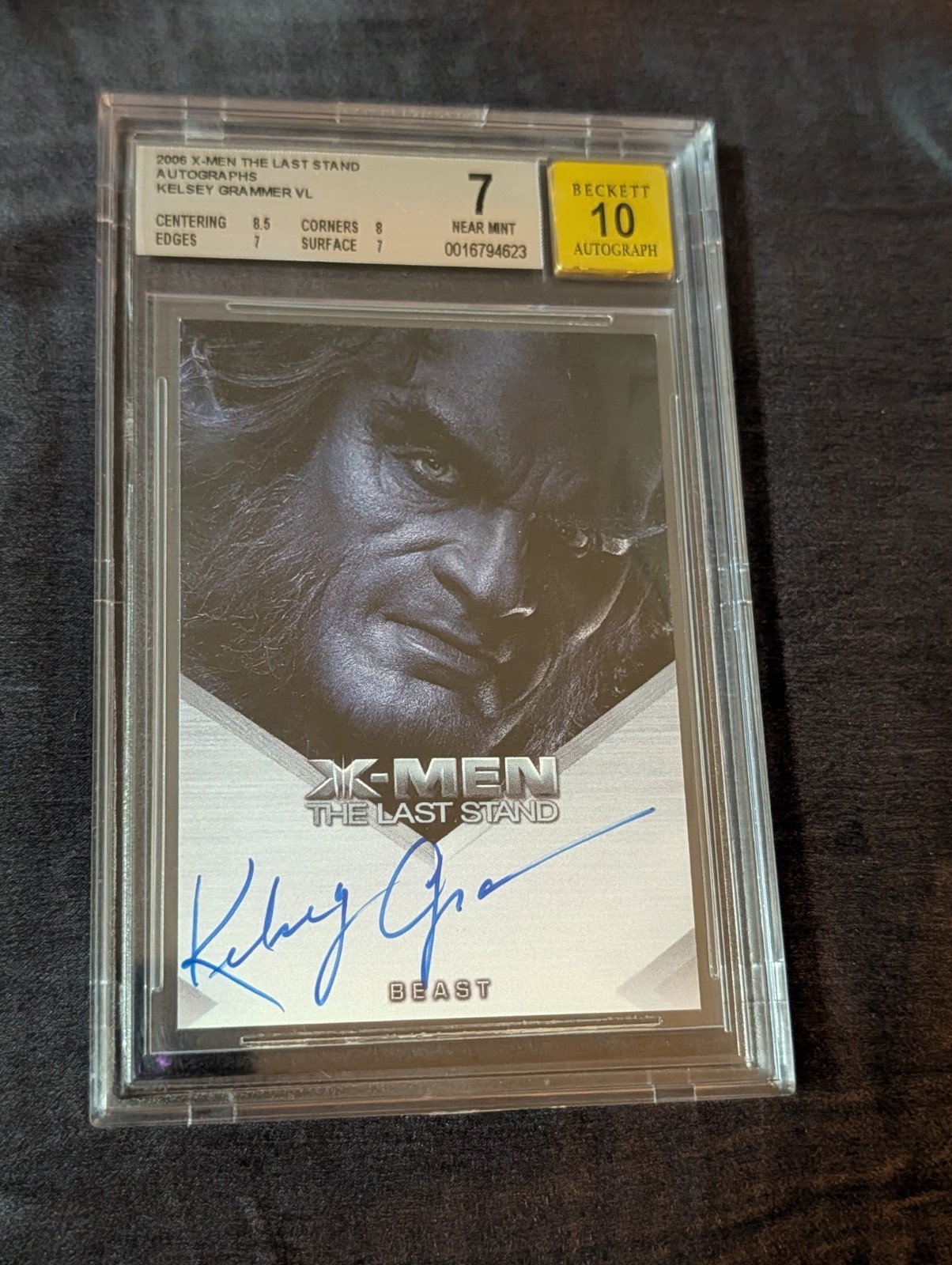 2006 X-MEN LAST STAND RITTENHOUSE AUTO KELSEY GRAMMER BEAST AUTOGRAPH GRADED