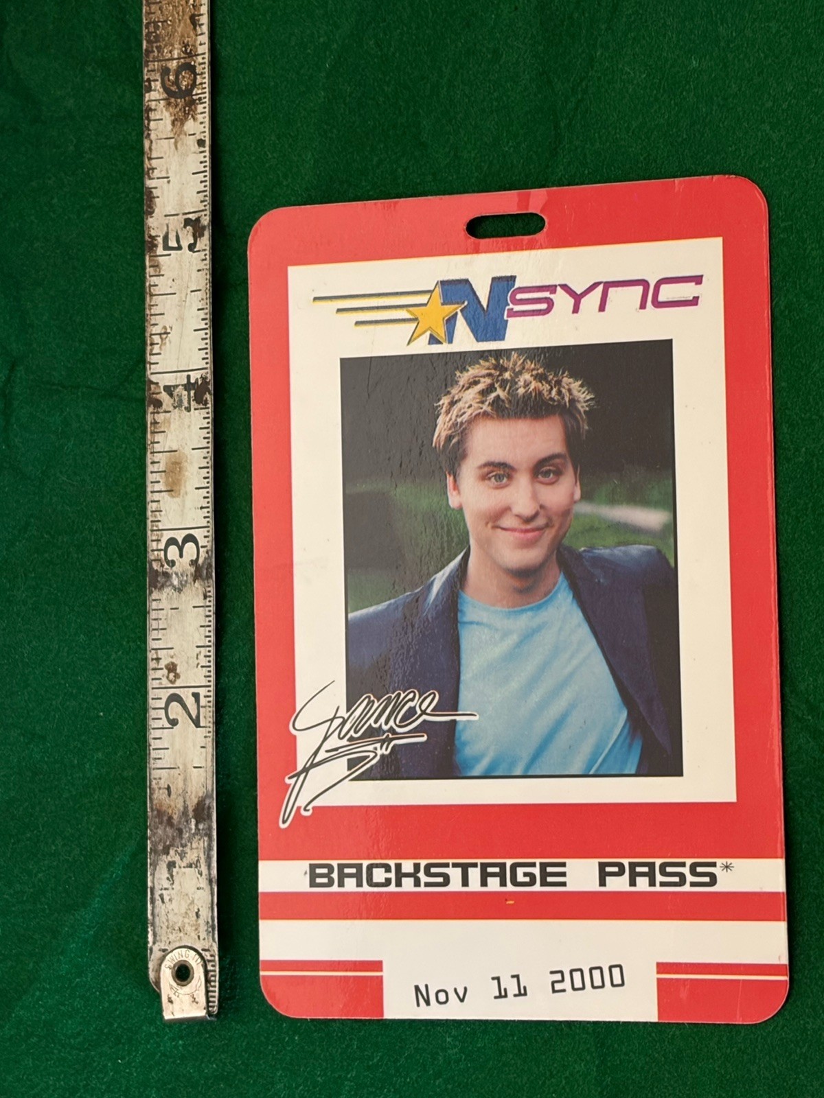 NSYNC Lance B No Strings Attached Replica Backstage Pass Nov 2000 Tour Info Wash