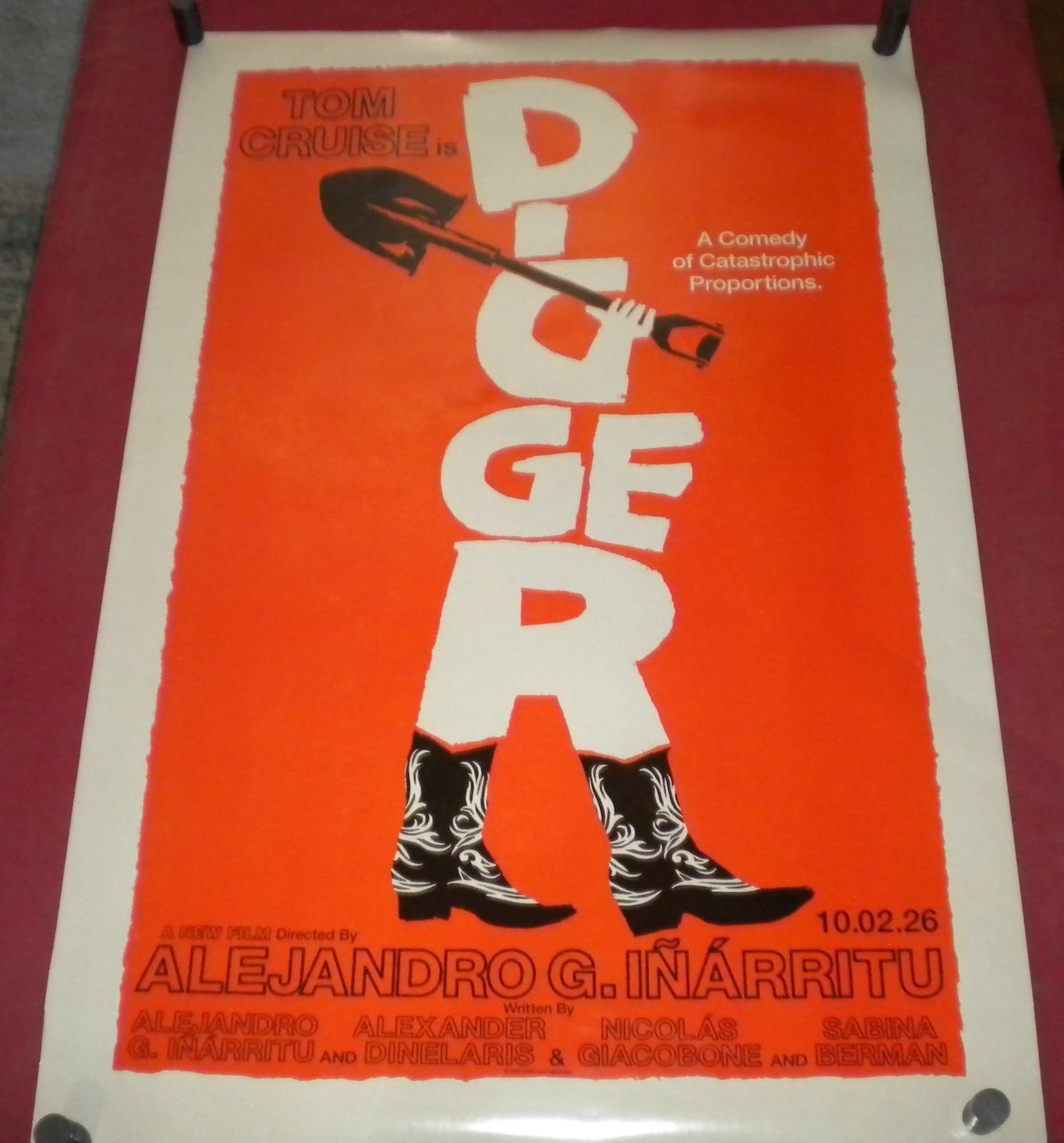 Digger Movie Poster 27×40 D/S Tom Cruise Jesse Plemons Sandra Huller Riz Ahmed