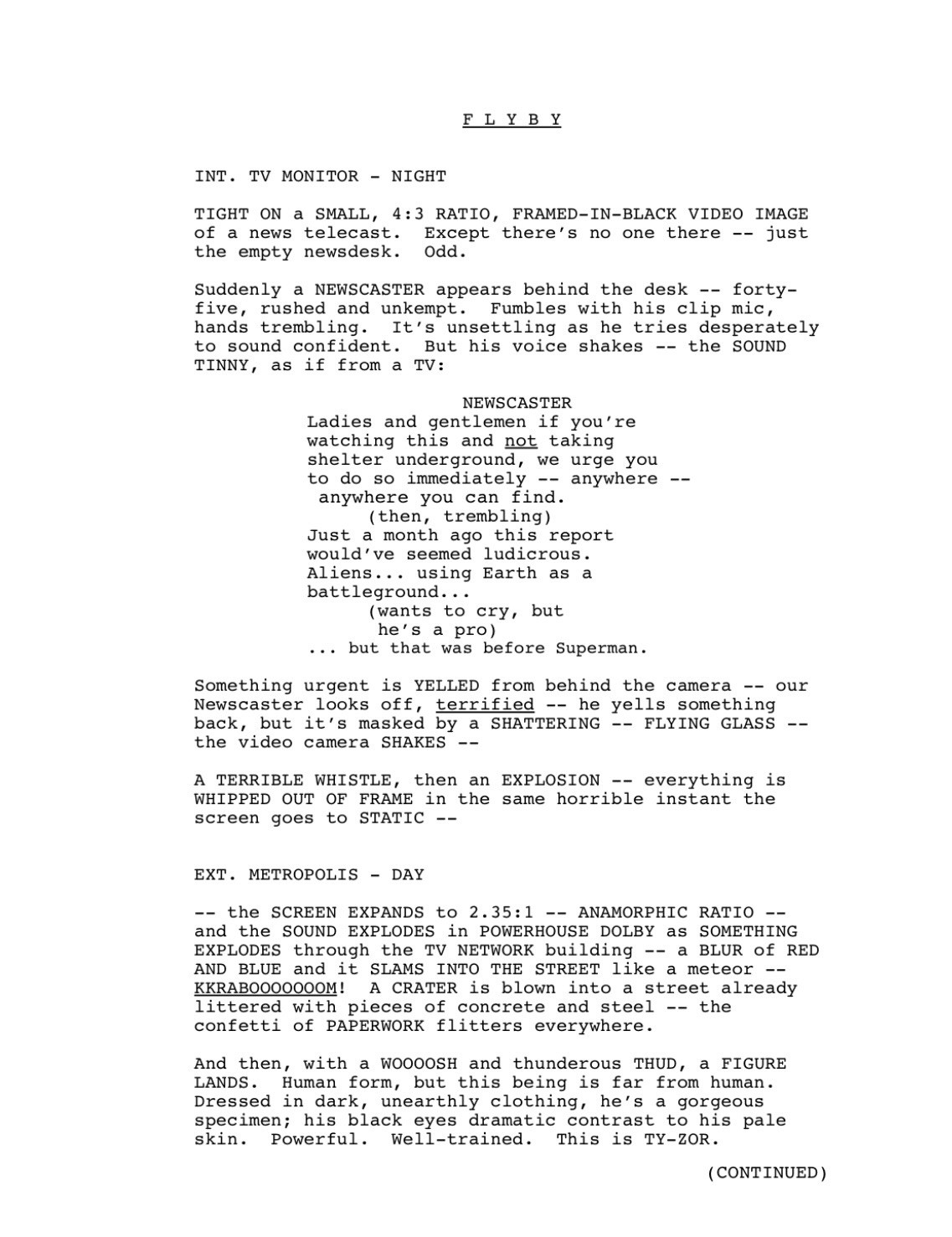 JJ Abrams Unproduced Superman screenplay 2nd Draft