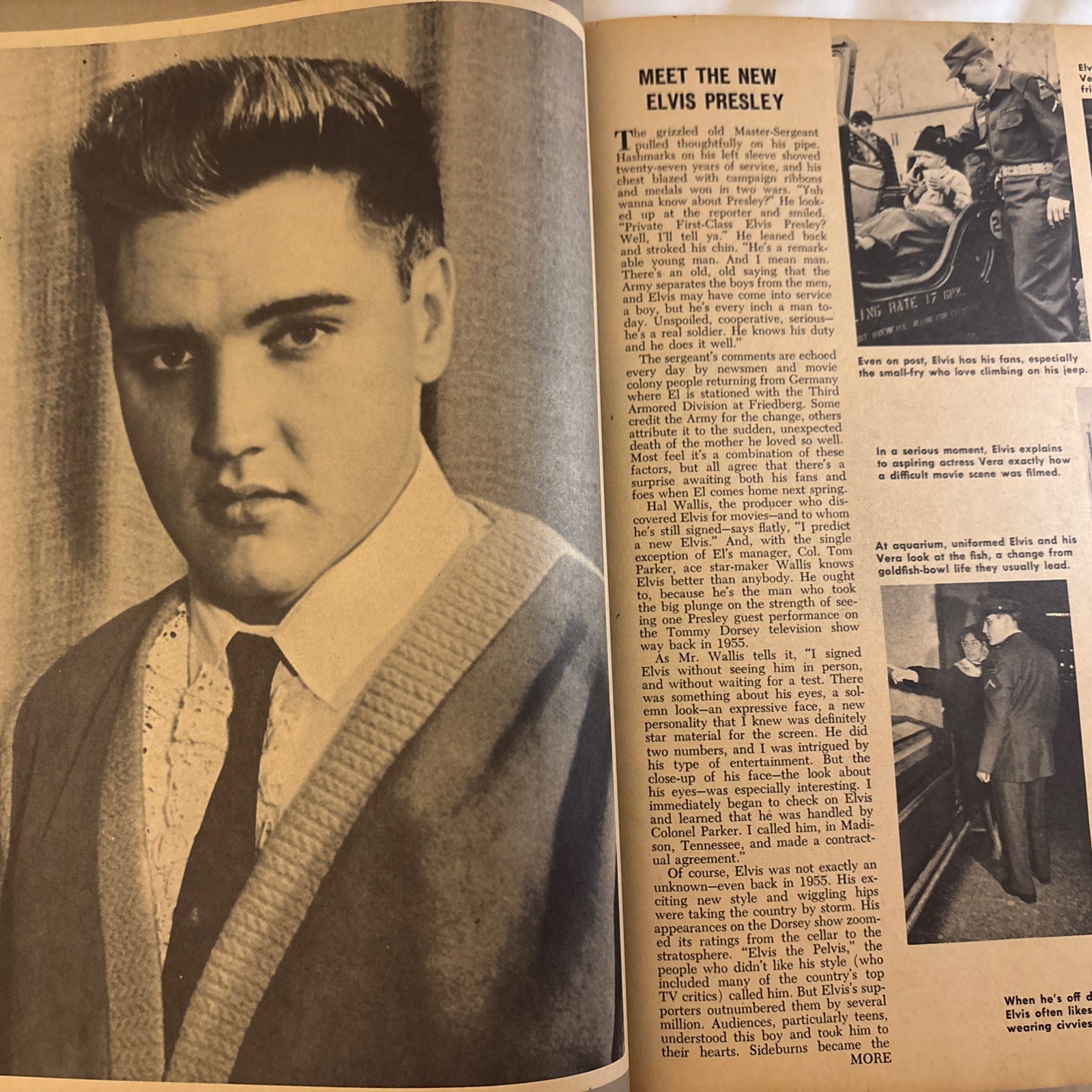 Debbie Reynolds Autographed Movie Screen Yearbook Signed Elvis JSA COA 1959