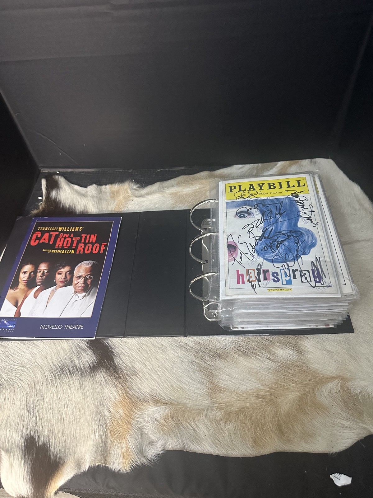 Black Playbill Collection from 2000’s + plastic sleeve binder some signatures