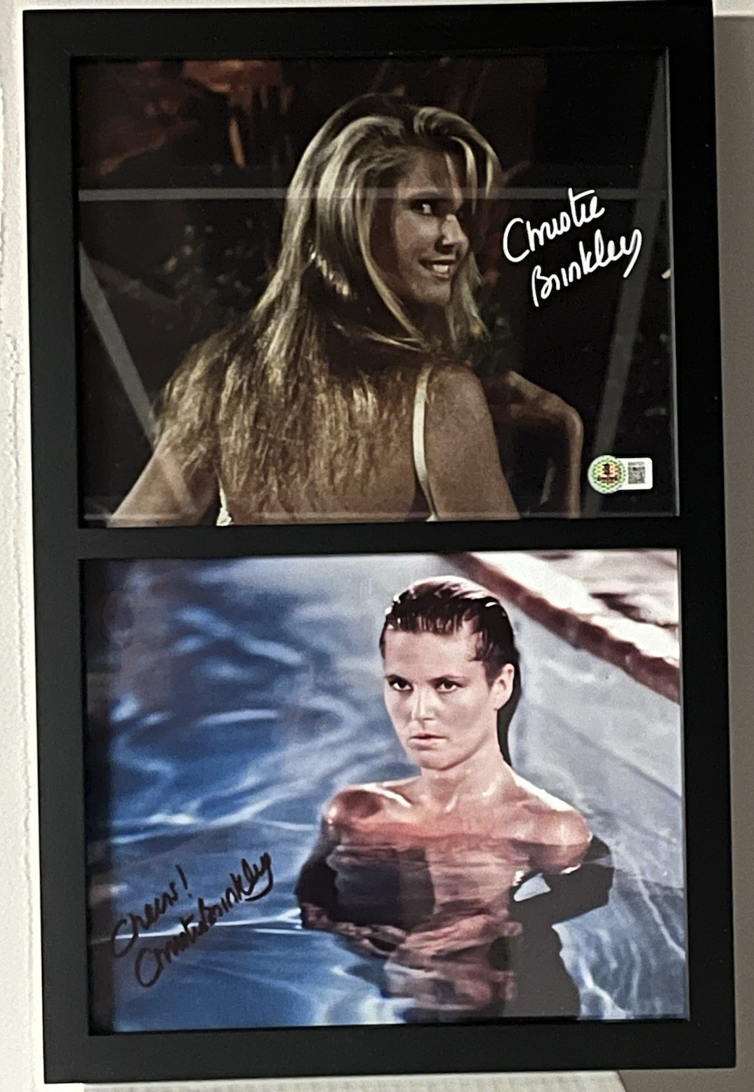 Christie Brinkley Signed 8×10 Autographed Photo Beckett COA Framed Ready To Hang